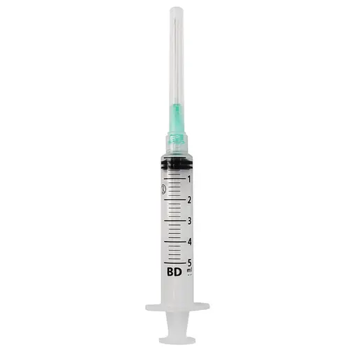 Seringa Descartável Plastipak Luer Lock 5ml com Agulha 0,80x40 - Bd