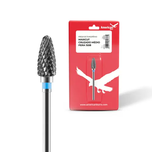FRESA TUNGSTENIO MAXICUT CRUZ MEDIO PERA 1508 - AMERICAN BURRS