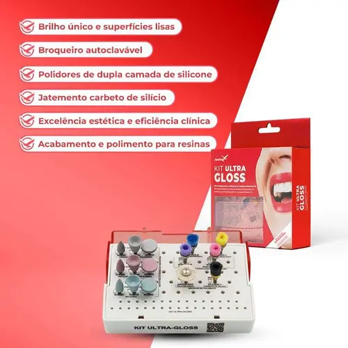 KIT ACABAM/POLIM RESINA ULTRAGLOSS 9POL+4ESC+BROQ - AMERICAN BURRS