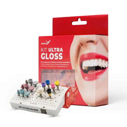 KIT ACABAM/POLIM RESINA ULTRAGLOSS 9POL+4ESC+BROQ - AMERICAN BURRS
