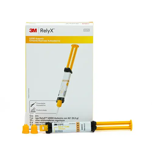 CIMENTO RESINOSO AUTO ADESIVO RELYX U200 COR A2 AUTOMIX 8,5G - SOLVENTUM