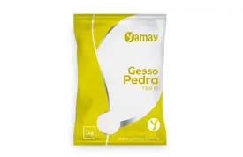 Gesso Pedra Tipo III Amarelo – 1kg – Yamay