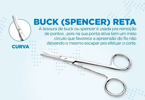 TESOURA BUCK 14CM CURVA 145-3 GOLGRAN