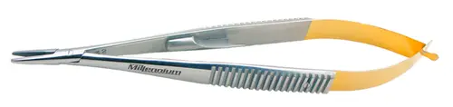 PORTA AGULHA CASTROVIEJO 14CM RETO COM WIDIA - GOL