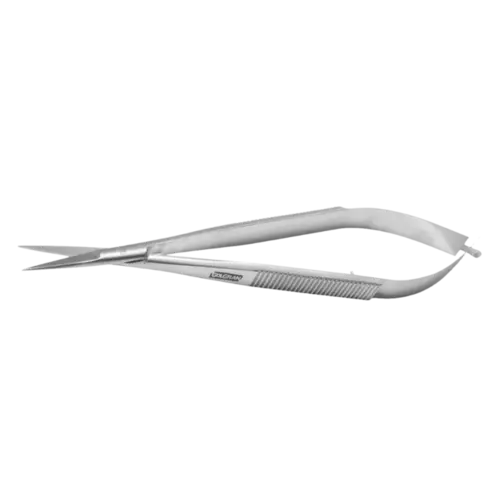 TESOURA CASTROVIEJO 14CM RETA COM SERRILHA GOLGRAN