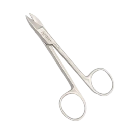 TESOURA OURO CURVA 1:2 SERRILHADA 11CM - 6 B INVENT