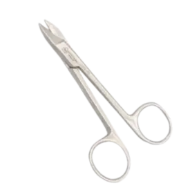 TESOURA OURO CURVA 1:2 SERRILHADA 11CM - 6 B INVENT