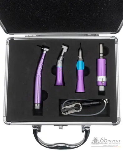 KIT ACADEMICO 4 PECAS S/LED ALTA ROTACAO PUSH BUTTOM ROSA  - 6B INVENT