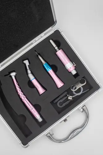 KIT ACADEMICO 4 PECAS S/LED ALTA ROTACAO PUSH BUTTOM ROSA  - 6B INVENT