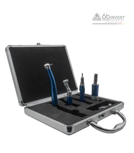 KIT ACADEMICO 4 PECAS S/LED ALTA ROTACAO PUSH BUTTOM AZUL  - 6B INVENT