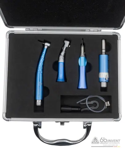 KIT ACADEMICO 4 PECAS S/LED ALTA ROTACAO PUSH BUTTOM AZUL  - 6B INVENT