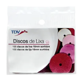 DISCO DE LIXA P RESINA 16MM GROSSO C/100 REF 3029G - TDV