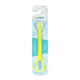 78.02.002 LIMPADOR DE LINGUA AZUL E AMARELO MORELL