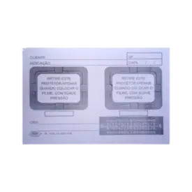CARTELA RX 2 FUROS  C/100 UNID - SE COMERCIAL