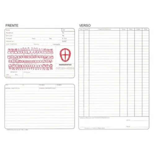 FICHA CLINICA DUPLA C/100 UNID - SE COMERCIAL