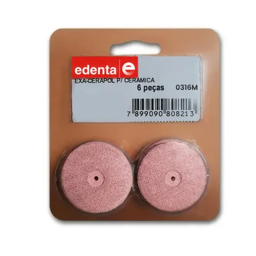 POLIDOR DE CERÂMICA EXA-CERAPOL N°0316M - LENTILHA GRANDE ROSA - EDENTA