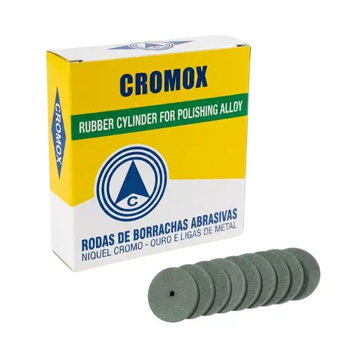 RODA VERDE DE BORRACHA ABRASIVA UN - CROMOX