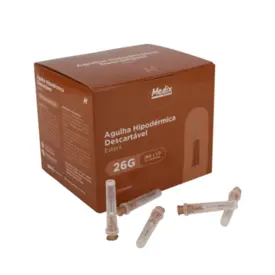 AGULHA DESC.13X4.5 S/DISP. (26G X 1/2) C/100 MEDIX