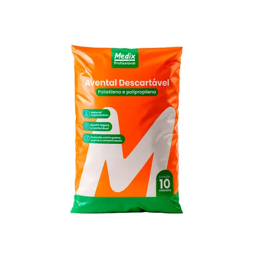 AVENTAL MANGA LONGA 40GR MEDIX 10UN
