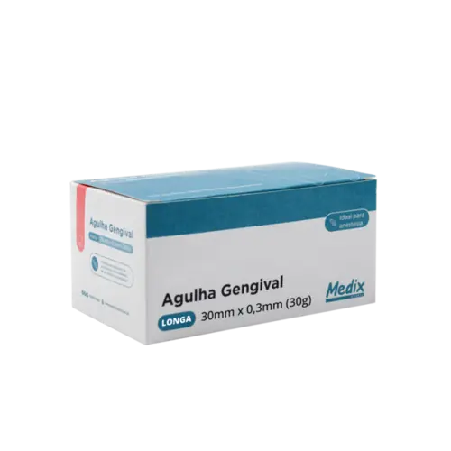 AGULHA GENGIVAL 25MM x 0.3MM (30G CURTA) C/100UN - MEDIX