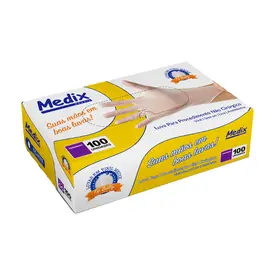 LUVA VINIL USO GERAL S/PO TAM G 100UN - MEDIX