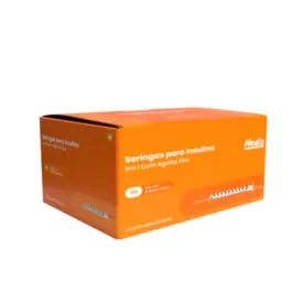 SERINGA INSULINA C/AG FIXA 0.25X6 1ML (31G) CX C/100 - MEDIX