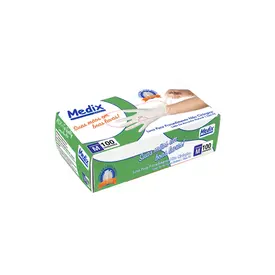 LUVA PROCEDIM LATEX SEM PO TAM M 100UN MEDIX
