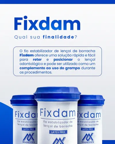 FIO ESTABILIZADOR DE LENCOL DE BORRACHA FIXDAM MADEITEX BRANCO - MEDIO - FS C/2 MT