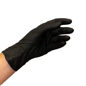 LUVA NITRILICA S/PO PRETA TAM G 100UN - MEDIX