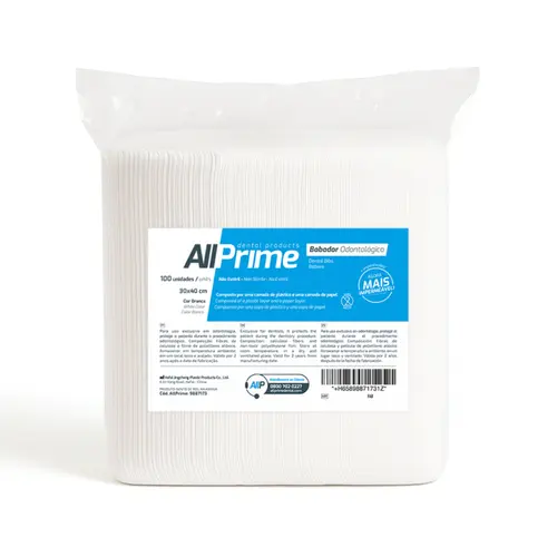 BABADOR IMPERMEAVEL BRANCO 100UNID - ALLPRIME