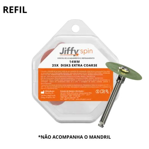 DISCO DE LIXA 25X JIFFY SPIN DISK EXTRA COARSE 14MM (GREEN DISC) - ULTRADENT