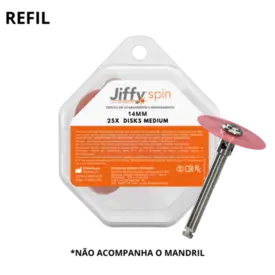 DISCO DE LIXA 25X JIFFY SPIN DISK MEDIUM 14MM (RED DISC REFILL) - ULTRADENT