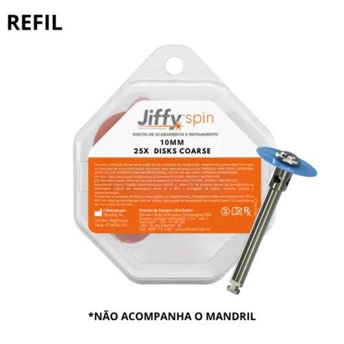 DISCO DE LIXA 25X JIFFY SPIN DISK COARSE 10MM (BLUE DISC REFILL) - ULTRADENT