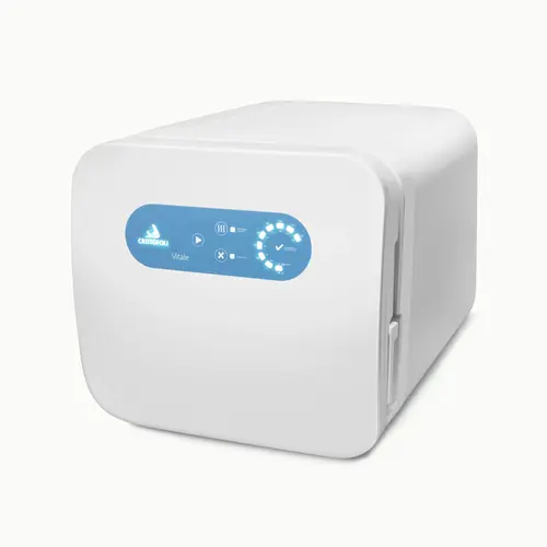 AUTOCLAVE VITALE CLASS 12 AZUL PORTUGUES - INOX 12L DIG BIVOLT CRISTOFOLI