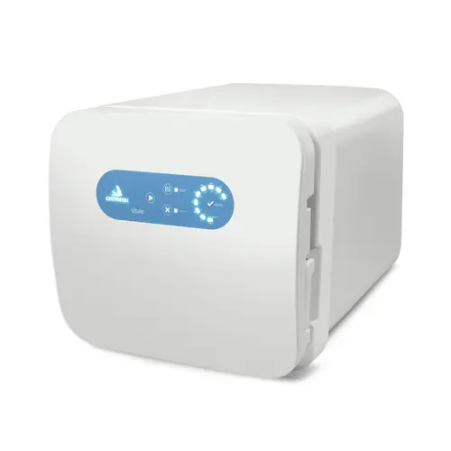 AUTOCLAVE VITALE 21 AZUL PORTUGUES - INOX 21L DIG BIVOLT CRISTOFOLI