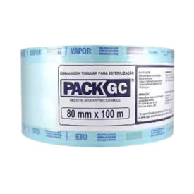 ROLO P/ ESTERELIZAÇÃO 80MMX100M PACK GC
