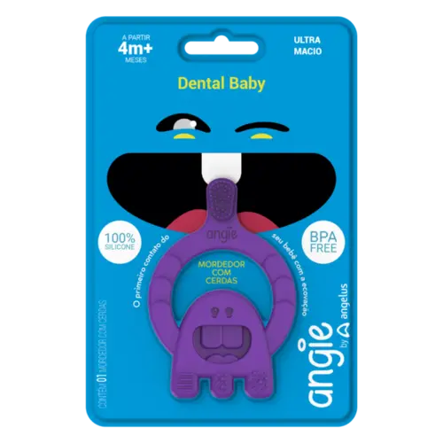 DENTAL BABY ROXO MORDEDOR C/ ESCOVA MASSAGEADORA - ANGELUS