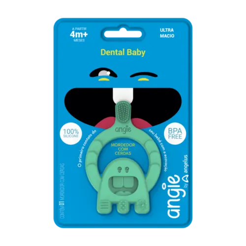 DENTAL BABY VERDE MORDEDOR C/ ESCOVA MASSAGEADORA - ANGELUS
