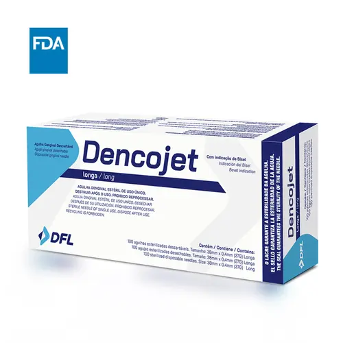 AGULHA GENGIVAL 27G LONGA DENCOJET 100UN DFL