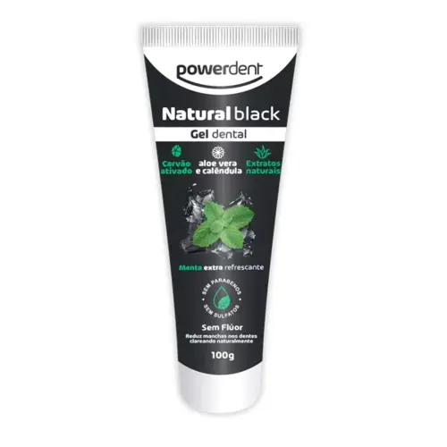 GEL DENTAL NATURAL BLACK 100G - POWERDENT