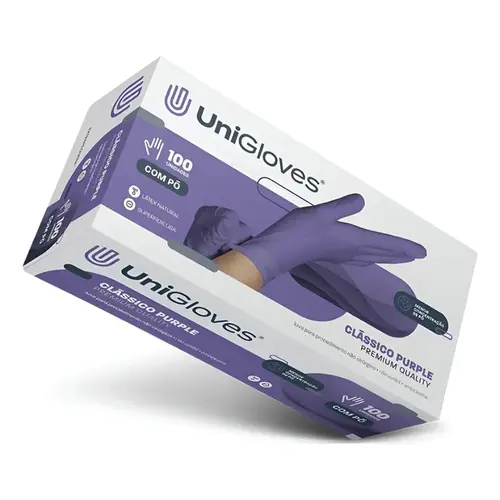 LUVA CLASSICO PURPLE PREMIUM QUALITY M - UNIGLOVES