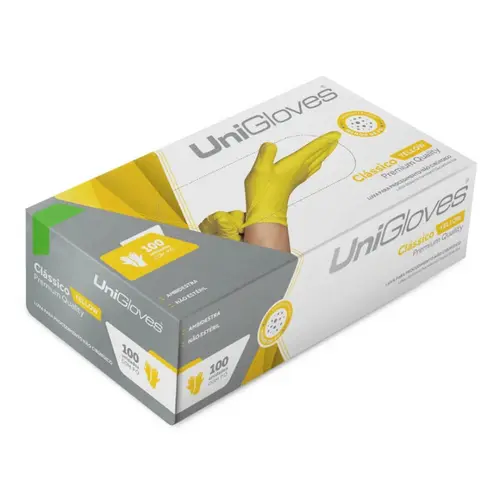LUVA CLASSICO YELLOW PREMIUM QUALITY P - UNIGLOVES