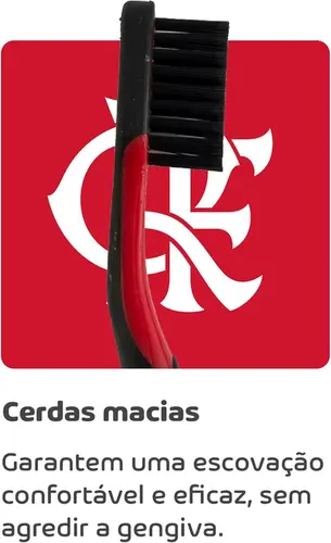 ESCOVA DENTAL KIDS TORCEDOR FLAMENGO - POWERDENT