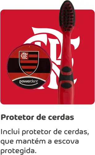 ESCOVA DENTAL KIDS TORCEDOR FLAMENGO - POWERDENT