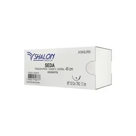 FIO SUTURA SEDA TRAN 4-0 C/AG 1/2CT 1,7CM - SHALON