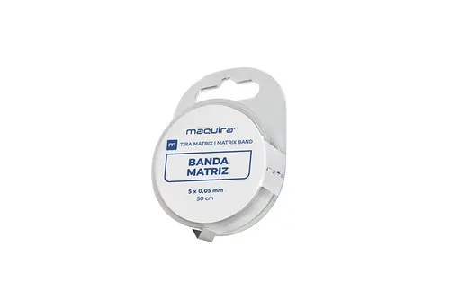 BANDA MATRIZ DE ACO INOX 0.05 X 5 MM ( 50 CM ) - MAQUIRA