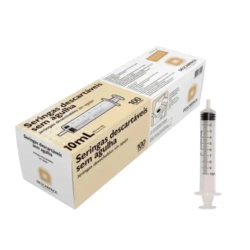 SERINGA DESC 10ML S/AG SLIP DESCARPACK
