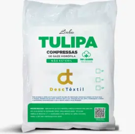 COMPRESSA GAZE 7.5X7.5 - 9FIOS C/500UND TULIPA DESCTEXTIL