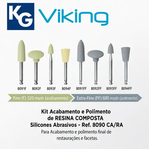 KIT VIKING 8090 CA ACABAMENTO E POLIMENTO RESINA 6
