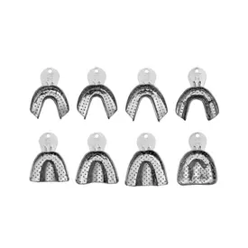 MOLDEIRA ADULTO PERFURADO DENTADO INOX KIT C 8 TECNODENT